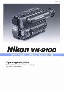 Nikon VN 9100 manual. Camera Instructions.